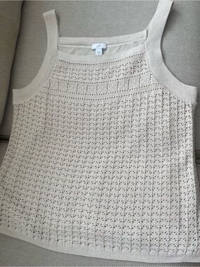 J. Jill Crochet-Knit Tank